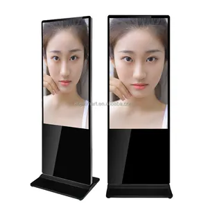 Factory 43 49 55 65 Inch Floor Stand Advertising Display LCD Touch Screen Digital Kiosk Advertising Player