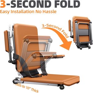 Chaise pliante à hauteur réglable et à roulettes en PU avec matériau métallique Chaise pour personnes âgées pour la maison et les hôpitaux - Product Image 6