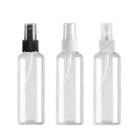 Flacon pulvérisateur cylindrique en PET de 100 ml avec pompe à brume fine et impression sérigraphiée pour parfum, hydrolat et tonique – Offre Spéciale