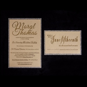Invitations de <span class=keywords><strong>mariage</strong></span> élégantes personnalisées avec paillettes argentées, avec enveloppe doublée, cartes d'invitation d'anniversaire, cartes RSVP - Product Image 4