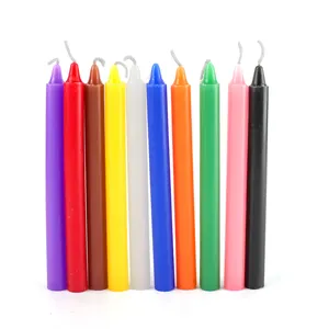 20 Pack Assorted Colors Private Label Spell Candle Small Taper Candle for Chimes Magic Congregation