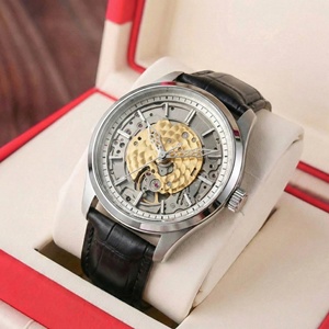 Montre automatique mécanique à mouvement Miyota 90S5, squelette transparent, Perlage, logo personnalisé OEM, fabricant - Product Image 1