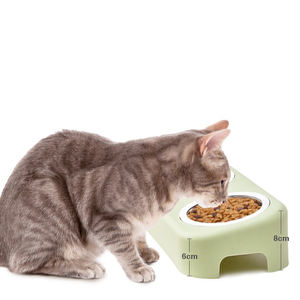 Atacado Lavável Pet Dog Cat Bowls PP + aço inoxidável Dog Food Água Bowl Custom Removível Ajustável Dog Bowl - Product Image 2