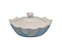 Bols à soupe en porcelaine blanche gaufrée avec couvercle, résistants à la chaleur, en céramique, pour la maison, la cuisine, ou comme cadeau