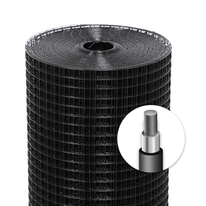 Clôture en treillis soudé PVC <span class=keywords><strong>noir</strong></span> tissu de quincaillerie 19 jauge 1/2in maille 48inx50ft <span class=keywords><strong>rouleau</strong></span> - Product Image 1