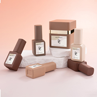 Flacon vide de vernis à ongles de luxe 8 ml, pot de gel de construction 30g 50g avec anneau doré, emballage de gel à ongles écologique et réutilisable