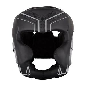 Kickboxing Karate Muay Thai Fight Headgear Transpirable Logotipo personalizado Cuero genuino Boxeo MMA-Sparring Gym Training Head Guards - Product Image 1