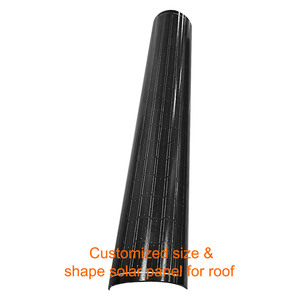 Tuiles solaires incurvées, panneaux photovoltaïques en verre pour système d'énergie <span class=keywords><strong>solaire</strong></span> domestique, tuiles de toit solaires BIPV, 30W 32W, taille et <span class=keywords><strong>couleur</strong></span> personnalisées - Product Image 3