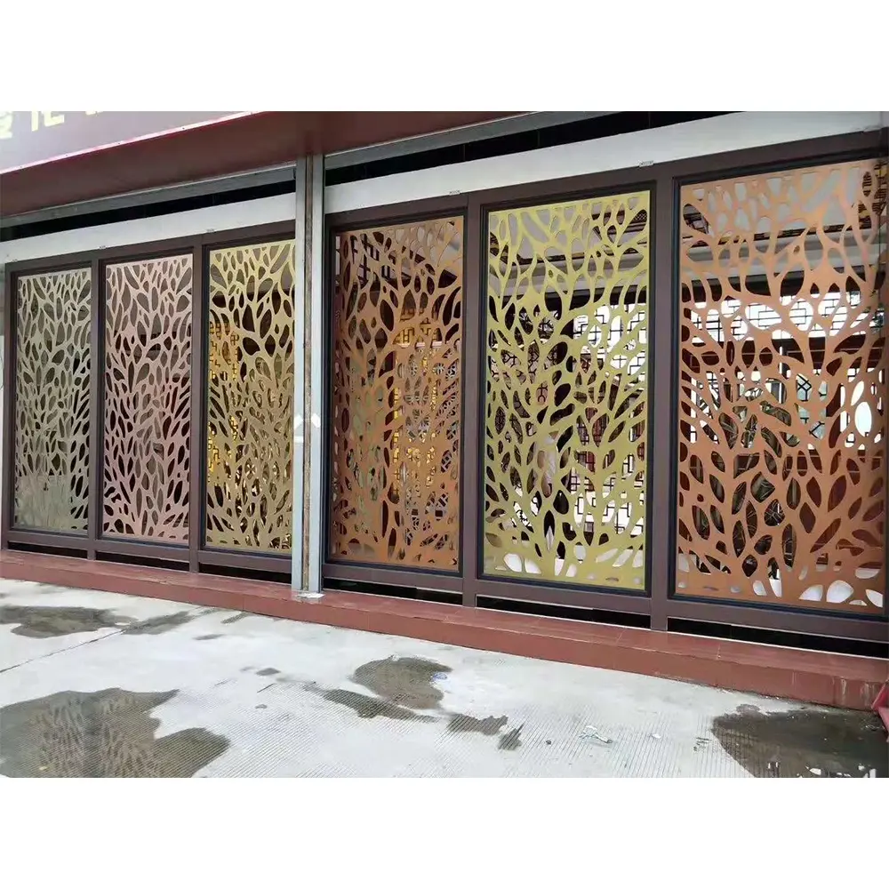 Decoratieve Laser Gesneden Aluminium Mashrabiya Panel Gordijn Muur