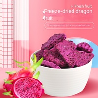 Gefreeze-droogde drakenvruchtplakjes, Yunnan oorsprong, suikervrij, gezonde snacks, fruit/groente chips