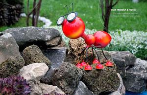 Métal Art De Jardin Décoration En Acier Fourmi Rouge Figurine avec les Lumières MENÉES Actionnées Solaires pour la Cour, Patio, pelouse et Jardin Décor et <span class=keywords><strong>Orn</strong></span> - Product Image 2