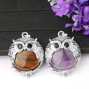 Новый милый серебряный шар в виде совы, подвеска в виде целебного хрусталя, ювелирные изделия для мужчин и женщин, милые животные, подвеска в подарок - Product Image 4