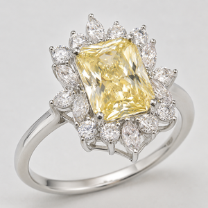 Anello da Donna Giallo con Design Elegante, Stile Nuziale - Product Image 6