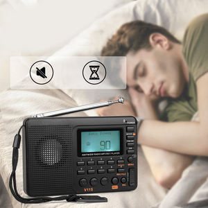 Radio de banda completa AM <span class=keywords><strong>FM</strong></span> SW Radio de bolsillo altavoz <span class=keywords><strong>FM</strong></span> de onda corta compatible con tarjeta TF USB <span class=keywords><strong>REC</strong></span> grabadora tiempo de sueño - Product Image 3