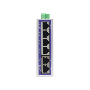 Switch POE Industrial No Administrado para Riel DIN HZGWS de 2/3/4/5/6 Puertos con Soporte para Fibra Óptica SC, Entrada de 44-56V - Product Image 2