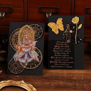 Autocollant holographique doré, paillettes transparentes, <span class=keywords><strong>d</strong></span>écoratif, ensemble <span class=keywords><strong>d</strong></span>'autocollants holographiques pour l'artisanat de scrapbooking - Product Image 2