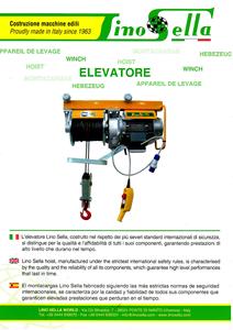Polipasto eléctrico de fabricación italiana, hierro fundido de 0,5 toneladas, monofásico o trifásico para uso doméstico, nuevo Estado - Product Image 2