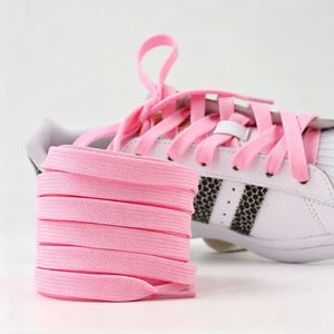 Lacets plats en polyester double couche unisexe Jodan AF SB Dunks, 8 mm de large, blancs, pour baskets, course à pied et sports de plein air - Product Image 3