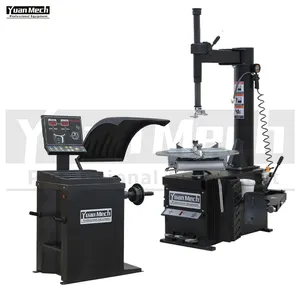 Factory Yuanmech Pneumatic Hydraulic Tire Changer And Balancer Combo