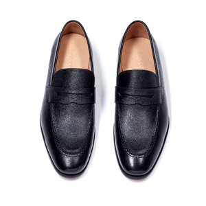 Chaussures en cuir véritable à bout rond et à enfiler |   Chaussures habillées pour hommes pour le bureau, les mariages et les occasions formelles - Product Image 3