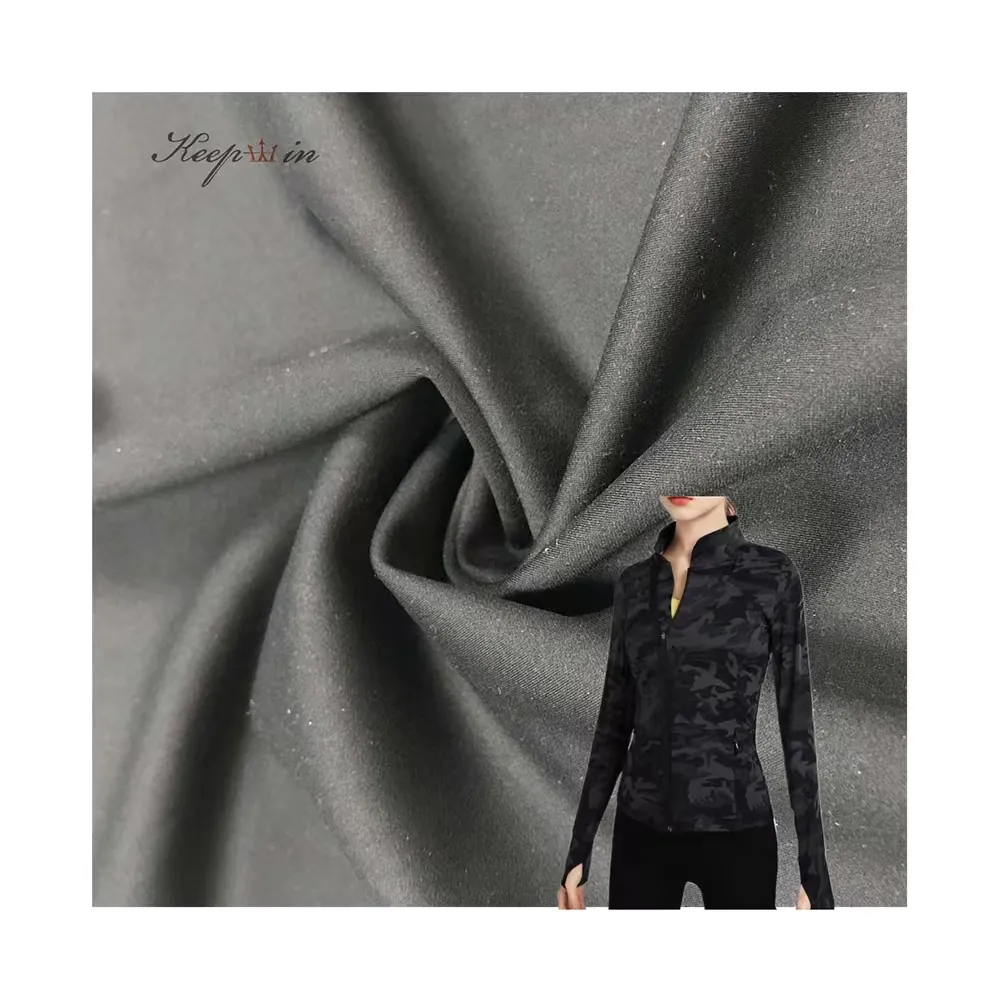 Keepwin high elastic high end product 290gsm 30D nylon spandex jersey compound fabric for overcoat