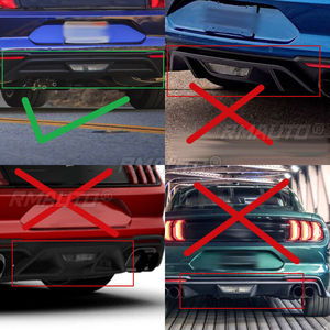 For Ford Mustang 2018-2021 Rear Bumper Lip Diffuser Side Valance <b>Apron</b> Glossy <b>Black</b> - Product Image 6