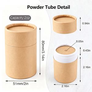 Tubo de Cartón Impreso Personalizado con Tapa Agitadora para Champú Seco en Polvo, Cosméticos, Especias y Otros Productos - Product Image 3