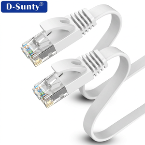 สายอีเธอร์เน็ตแบบแบน CAT6 UTP สีขาว ปลอกหุ้ม PVC 3 ม. 5 ม. สายทองแดงความเร็วสูง สายแพทช์เชื่อมต่อเครือข่าย LAN 32AWG - Product Image 2
