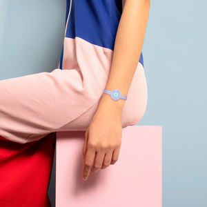<span class=keywords><strong>Pulsera</strong></span> <span class=keywords><strong>inteligente</strong></span> de moda <span class=keywords><strong>Totwoo</strong></span> Candy Collection Single Wave Purple Long Distance Touch para pareja con conectividad Bluetooth - Product Image 5