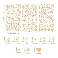 Autocollants personnalisés avec chiffres et lettres, feuille d'or, métal gonflé en mousse 3D, autocollant étanche de l'alphabet pour scrapbooking décoratif, bricolage