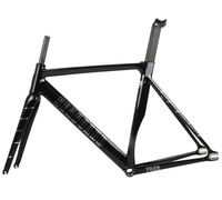 Kit Cadre Vélo Fixie SEABOARD FA03 en Aluminium Aérodynamique avec Fourche et Tige de Selle