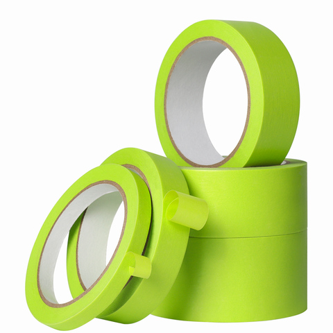Heavy Duty Green Single Sided Washi Paper Masking Tape Pressure-Sensitive Hot Melt Waterproof Heat-Resistant Adhesive Sticker