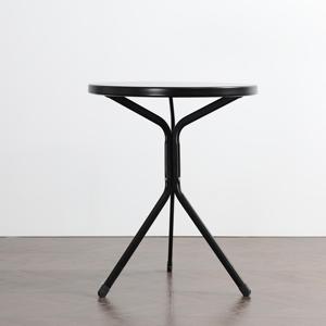 Nhà Máy Bán Buôn Đồ nội thất nhà hàng nhà bếp hiện đại <span class=keywords><strong>2</strong></span> người nhỏ màu đen Vòng kim loại bàn ăn - Product Image 1