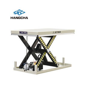 Mesas elevadoras de tijera doble hidráulicas Hangcha de 4 toneladas, PLATAFORMA ELÉCTRICA fija de elevación eléctrica de 1400mm con CE ISO - Product Image 1