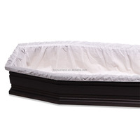 Ensemble de doublures funéraires blanches pour cercueil avec garniture en dentelle, accessoires de cercueil de style européen, doublure de cercueil, doublure funéraire