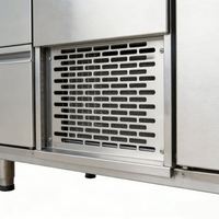 Table de préparation de pizzas réfrigérée, comptoir à pizzas, équipement de cuisine commerciale