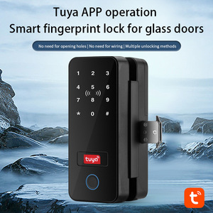 Tuya <b>Smart</b> Door Lock With Fingerprint And Password Wifi <b>Remote</b> <b>Control</b> For Glass Doors Office Use - Product Image 2