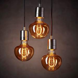 Bombilla de filamento LED Vintage ahumada E27/E26 estilo <span class=keywords><strong>Edison</strong></span> regulable profundo en forma de espiral decorativa grande para Hotel AC/DC certificado ETL - Product Image 6