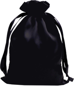 Tái chế màu đen satin dây rút túi quà tặng cho Bridal Christmas Nguồn cung cấp bên trang sức-cho những dịp đặc biệt - Product Image 1