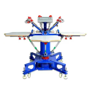 new style 4 color 4 station carousel silk screen printing printer