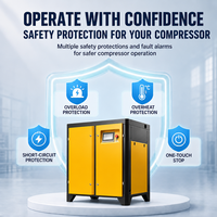 Compresor de Tornillo VSD PM de Alta Eficiencia, 22 kW, Bajo Ruido, Refrigerado por Aire, Compresor Industrial Estacionario
