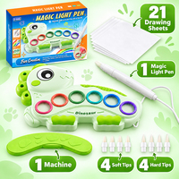 Stylo Magique Dinosaure Lumineux pour Enfants – Jouet Nouveauté de Dessin Invisible et Peinture avec Indication Lumineuse Colorée – Jouet Artistique Éducatif Montessori