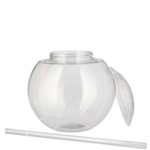 Vasos Reutilizables Personalizados de 22 oz en Forma de Pecera para Bebidas con Tapas y Pajitas - ¡Oferta Especial! - Product Image 4