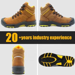 Impermeabile in pelle di cavallo pazzo antiscivolo in gomma PU Sole in fibra di vetro punta Anti foratura <span class=keywords><strong>scarpe</strong></span> di sicurezza di alta qualità <span class=keywords><strong>per</strong></span> gli uomini S3 FO SR - Product Image 2