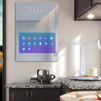 TV-Touchscreen Dreifarbig Einstellbare Beleuchtung für Hotels und Wohnmobile Badezimmerspiegel mit Hintergrundbeleuchtung LED-Badezimmerspiegel
