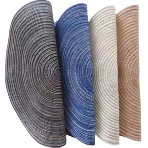 Manteles Individuales Redondos de Goma Azul Tejida, Ecológicos, Resistentes al Calor, Antideslizantes, Lavables, Duraderos, Estilo Clásico para Mesa de Comedor - Product Image 5