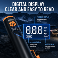 Pompe à air ABS pour voiture, affichage numérique, électrique, sans fil, multifonction, marteau de sécurité, éclairage LED, gonfleur de pneus portable