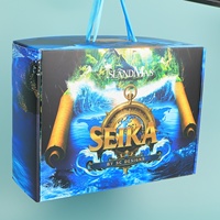 Caja de Regalo de Cartón Corrugado Personalizada con Asa de Carnaval, Impresión Personalizada, Forro de Esponja, Laminación Mate para Empaque de Cosméticos y Ropa