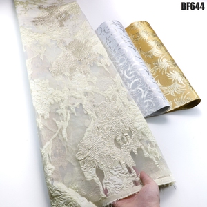 <span class=keywords><strong>2023</strong></span> <span class=keywords><strong>semaine</strong></span> de la mode tissu de brocart africain Jacquard damassé Design brocart Jacquard tissu de haute qualité pour robe de mariée de fête - Product Image 2