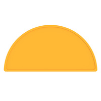 Napperon pliant en caoutchouc de silicone demi-rond sans BPA pour enfants Tapis de table en silicone de style classique pour la cuisine Nouveau produit